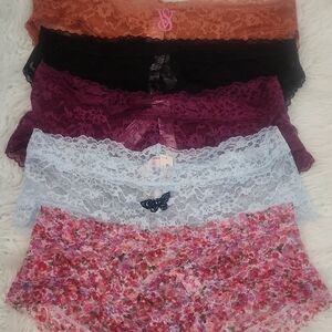 Victoria's Secret Lace Panties Set - Brown, Black, Purple, Blue, Pink